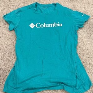 Columbia Women's Aqua Short Sleeve Tee